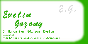 evelin gozony business card